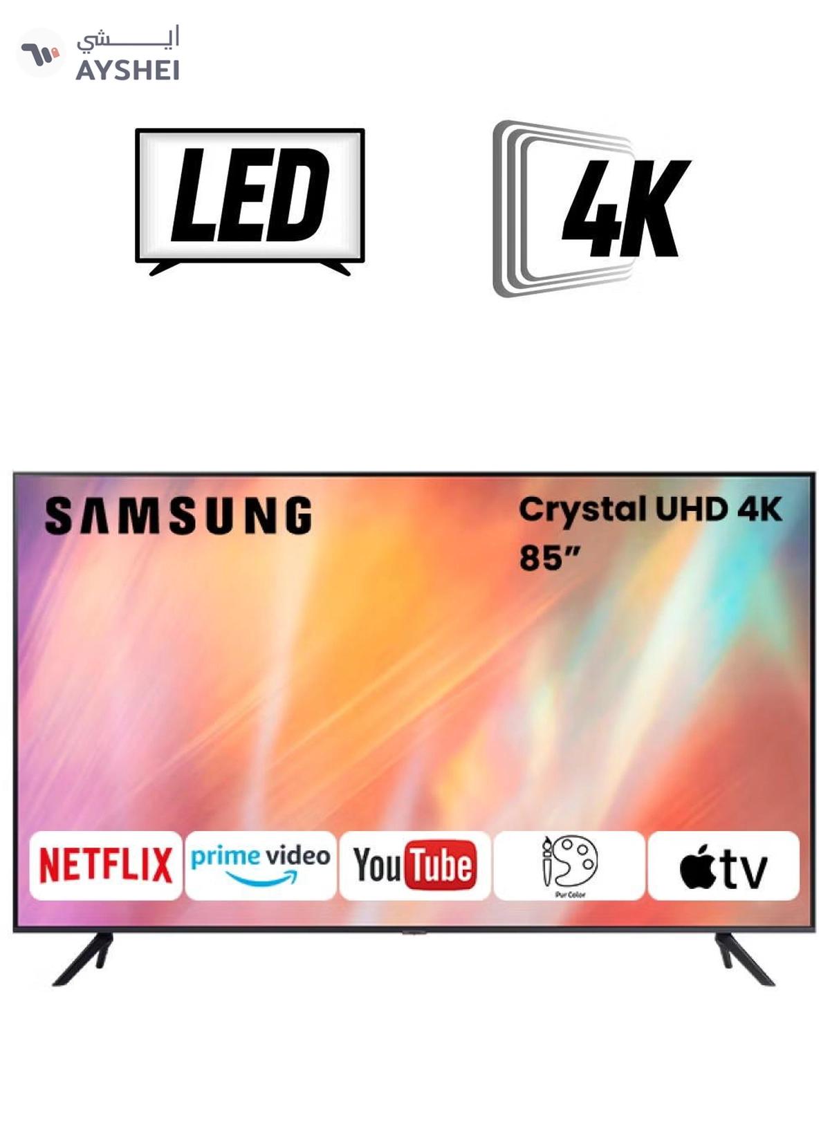 Samsung 85-Inch Crystal UHD 4K Flat Smart TV UA85AU7000UXZN Titan Grey-0-portrait