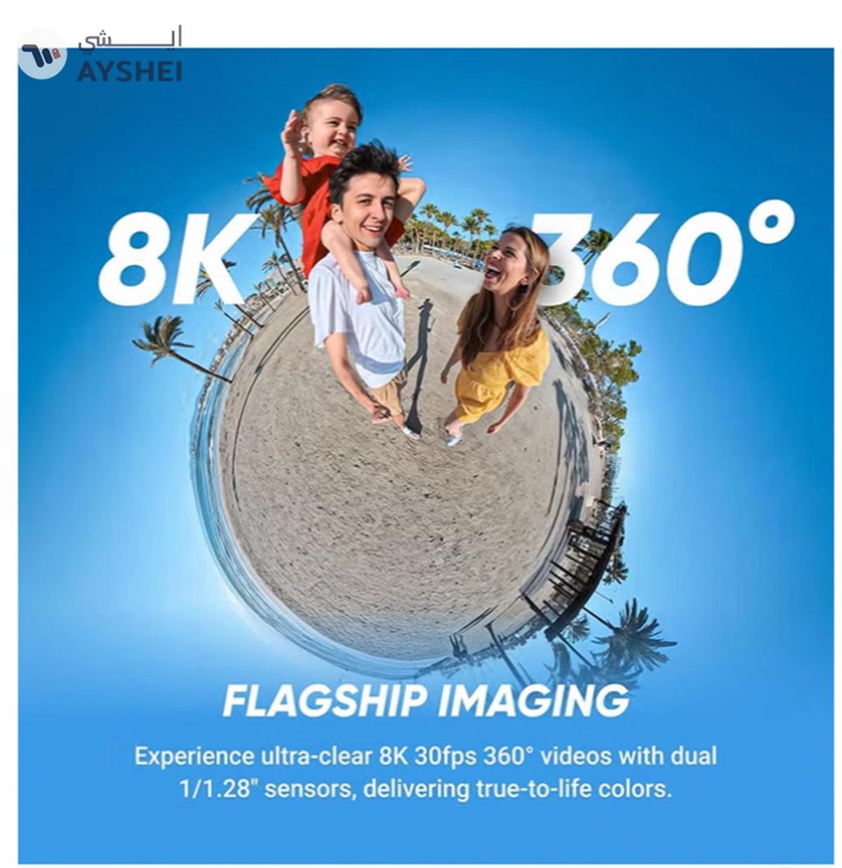 Insta360 X5 - Waterproof 8K 360° Action Camera, Leading Low Light, Invisible Selfie Stick Effect-3-3