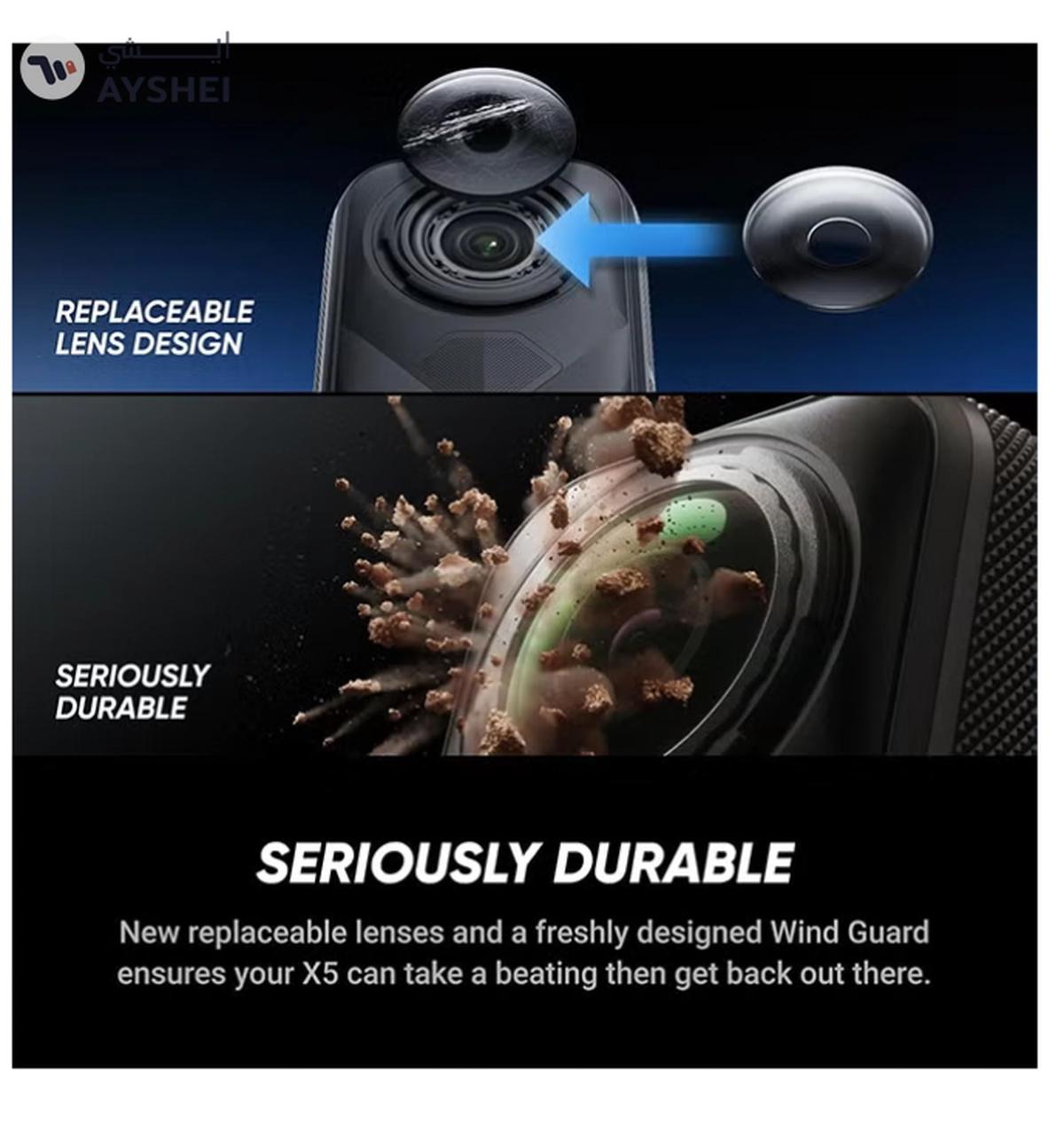 Insta360 X5 - Waterproof 8K 360° Action Camera, Leading Low Light, Invisible Selfie Stick Effect-6-6