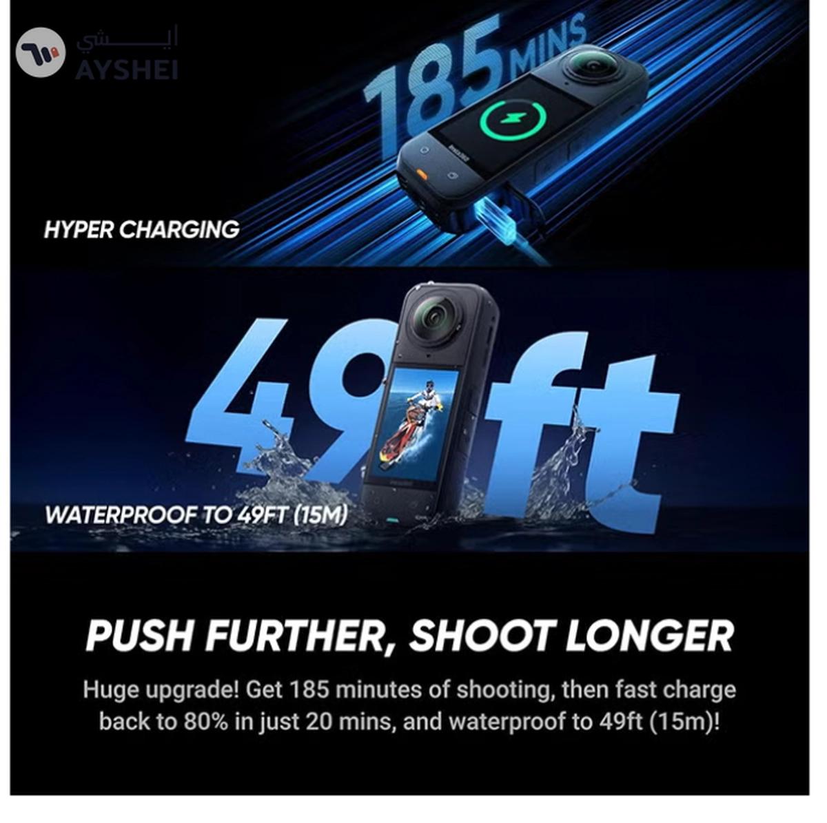 Insta360 X5 - Waterproof 8K 360° Action Camera, Leading Low Light, Invisible Selfie Stick Effect-5-5