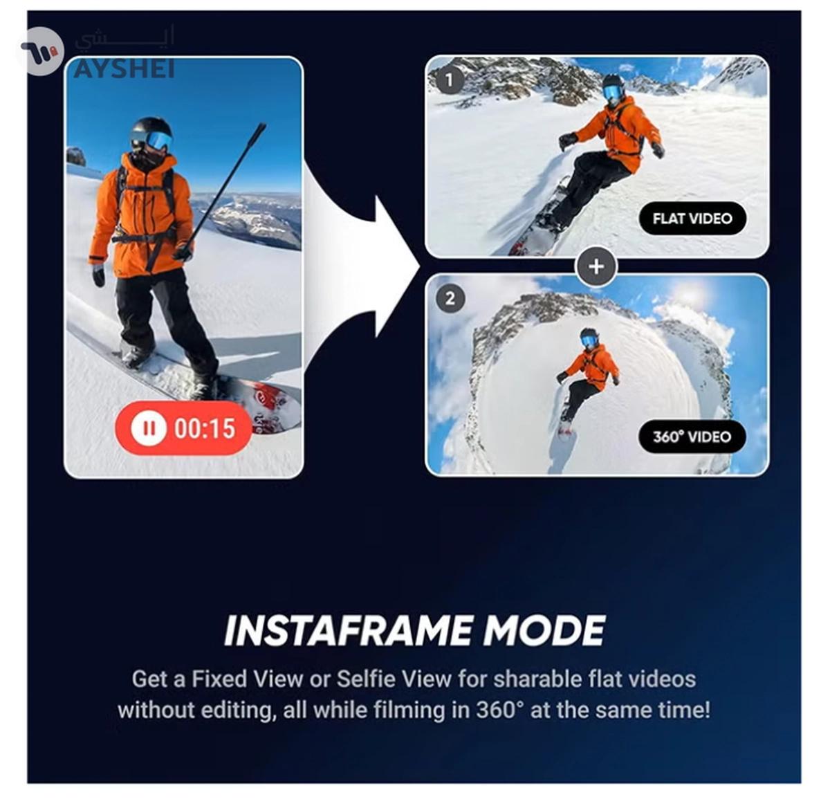 Insta360 X5 - Waterproof 8K 360° Action Camera, Leading Low Light, Invisible Selfie Stick Effect-1-1