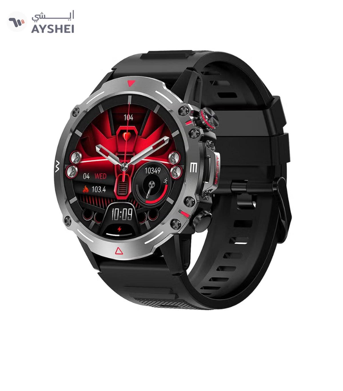 ARMFIT Hulk Smartwatch For Men, AMOLED Always On Display Bluetooth Calling Waterproof Fitness Watches Compatible With Android iOS Black-0-portrait