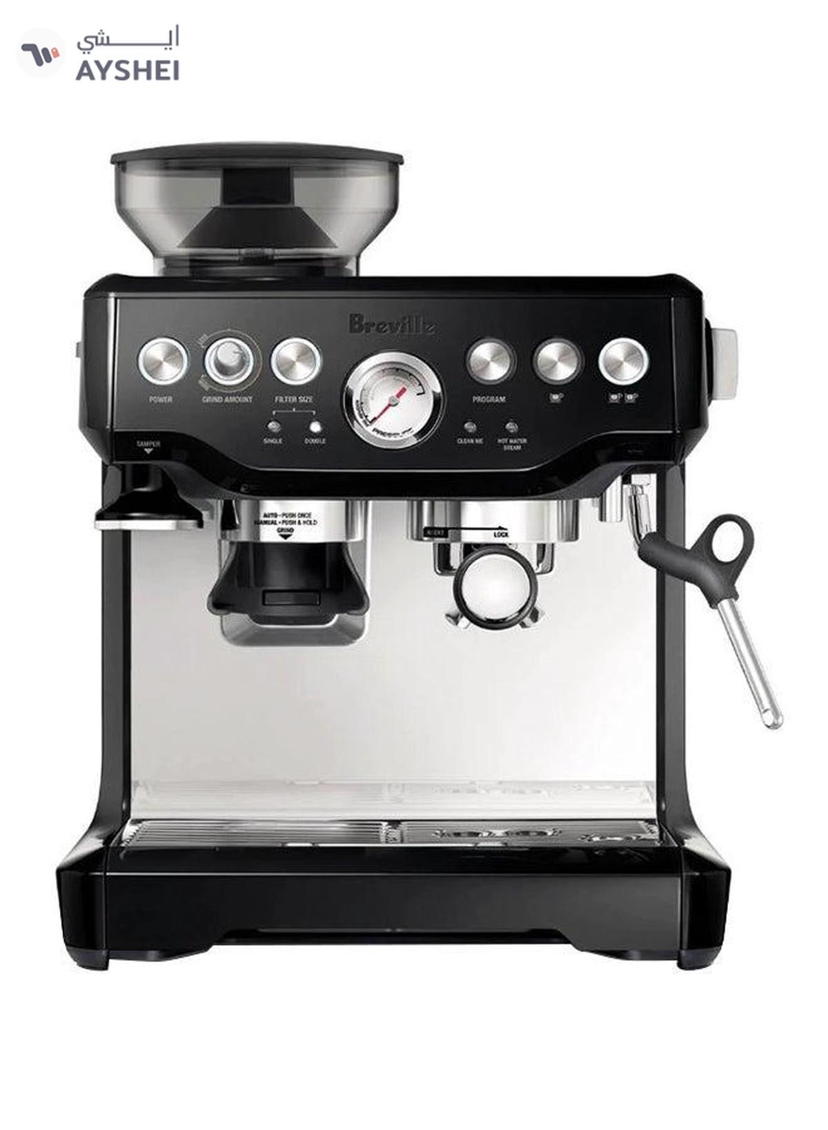 Breville the Barista Express® Coffee Machine (Liquorice) 2 L 1850 W BES870SLQ2JAN1 Salted-0-0