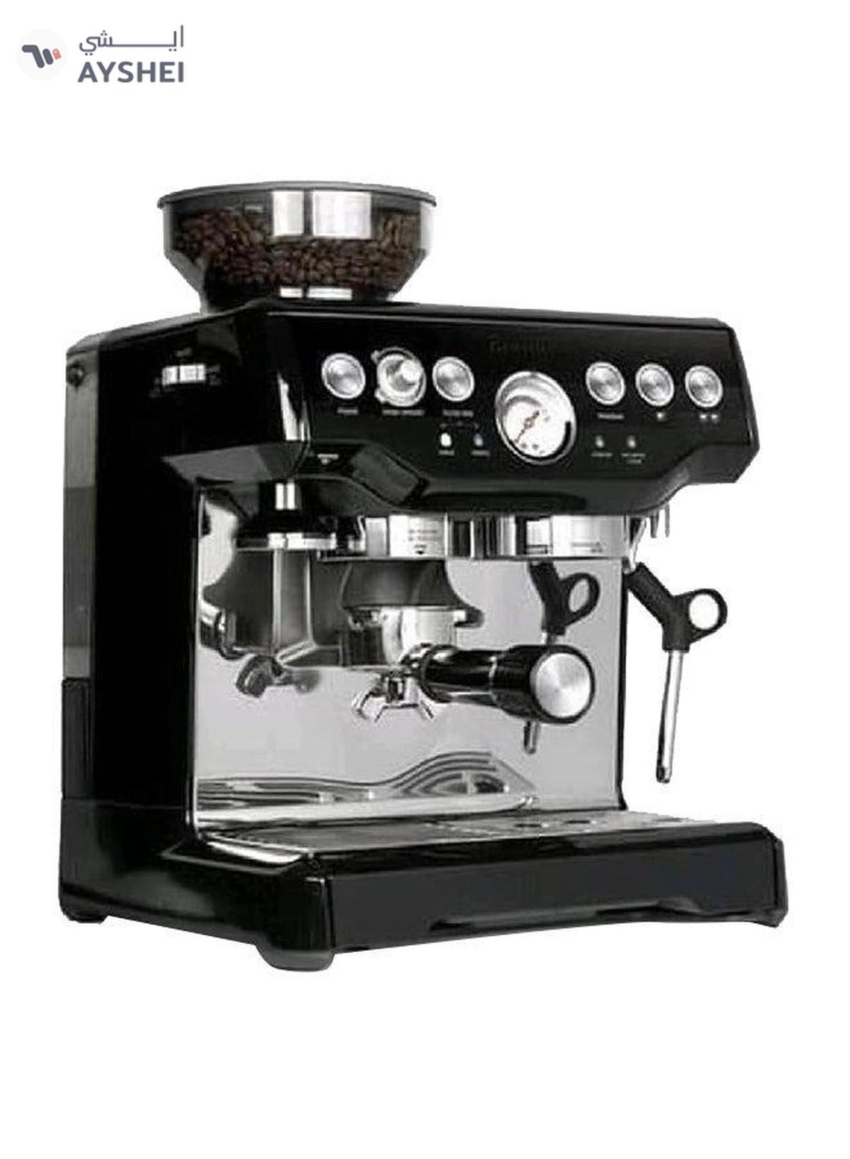 Breville the Barista Express® Coffee Machine (Liquorice) 2 L 1850 W BES870SLQ2JAN1 Salted-1-1
