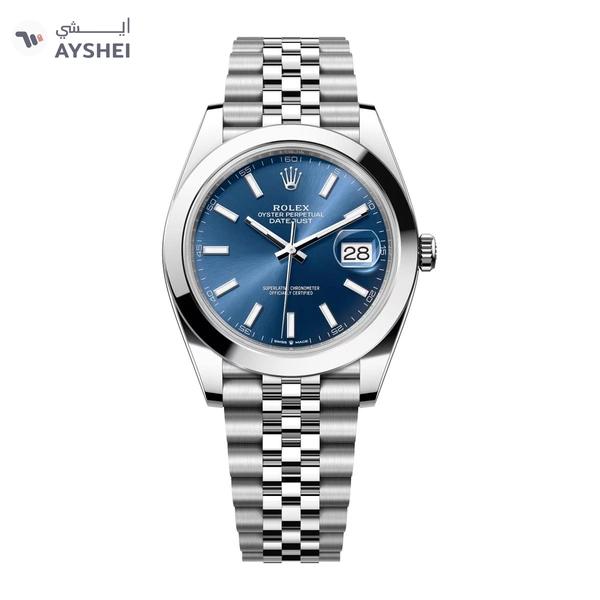 Rolex Oyster Perpetual Datejust 41mm Blue Dial Jubilee Bracelet