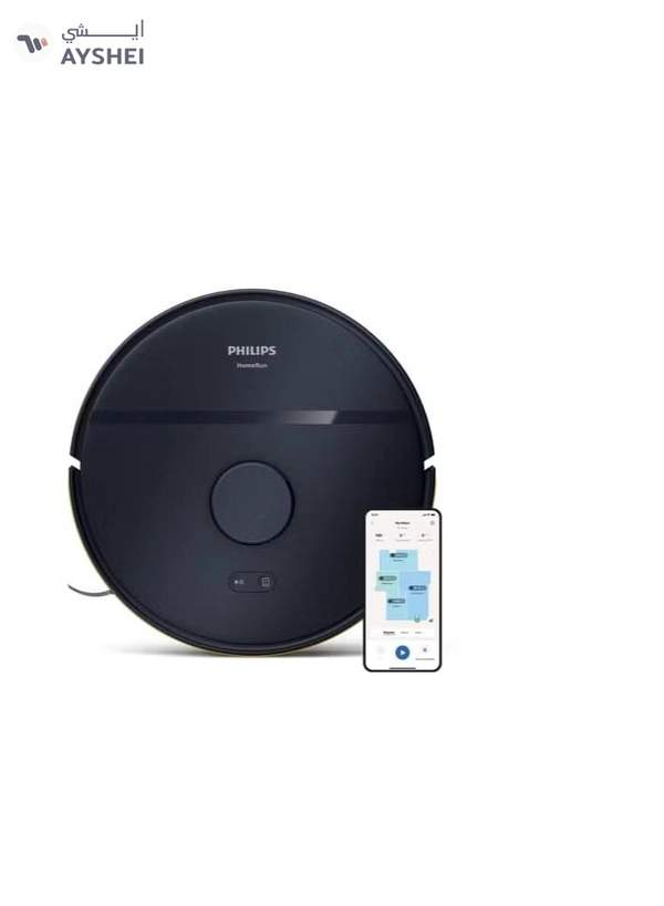 Philips Vacuum and Mop Robot HomeRun 2000 Series - Up to 120 min Runtime, Suction Power 6000 Pa, HomeRun App Enabled, LDS Radar 15 W XU2000/10 Navy