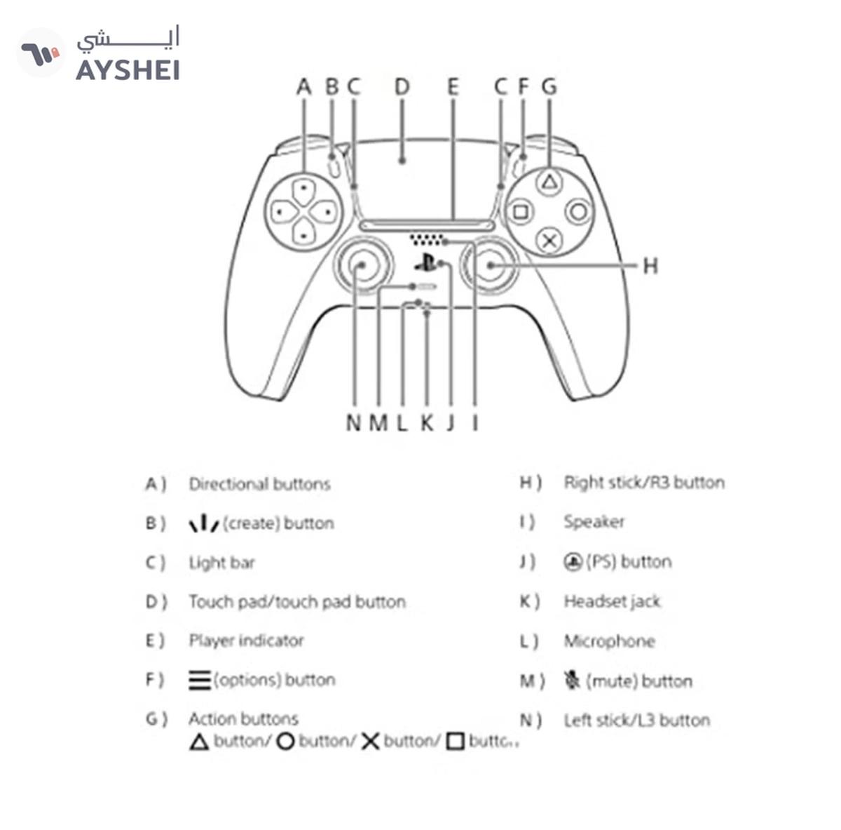 Sony DualSense Wireless Controller For PlayStation 5 - White ""Sony DualSense Wireless Controller For PlayStation 5 - White "-1-landscape