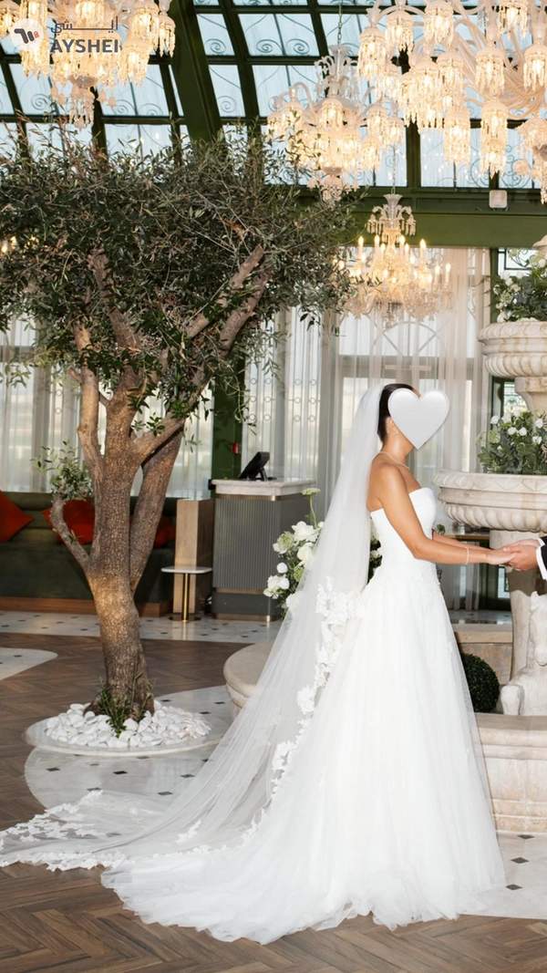 Elegant Wedding Dress + Matching Veil for Sale