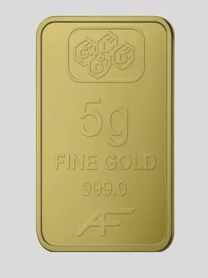 24K Gold Bar 5 gram Gold Bar Al Fardan UAE (999.9% Pure Gold)