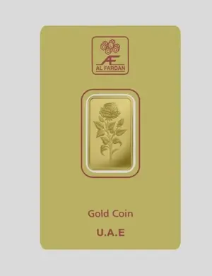 24K Gold Bar 5 gram Gold Bar Al Fardan UAE (999.9% Pure Gold)