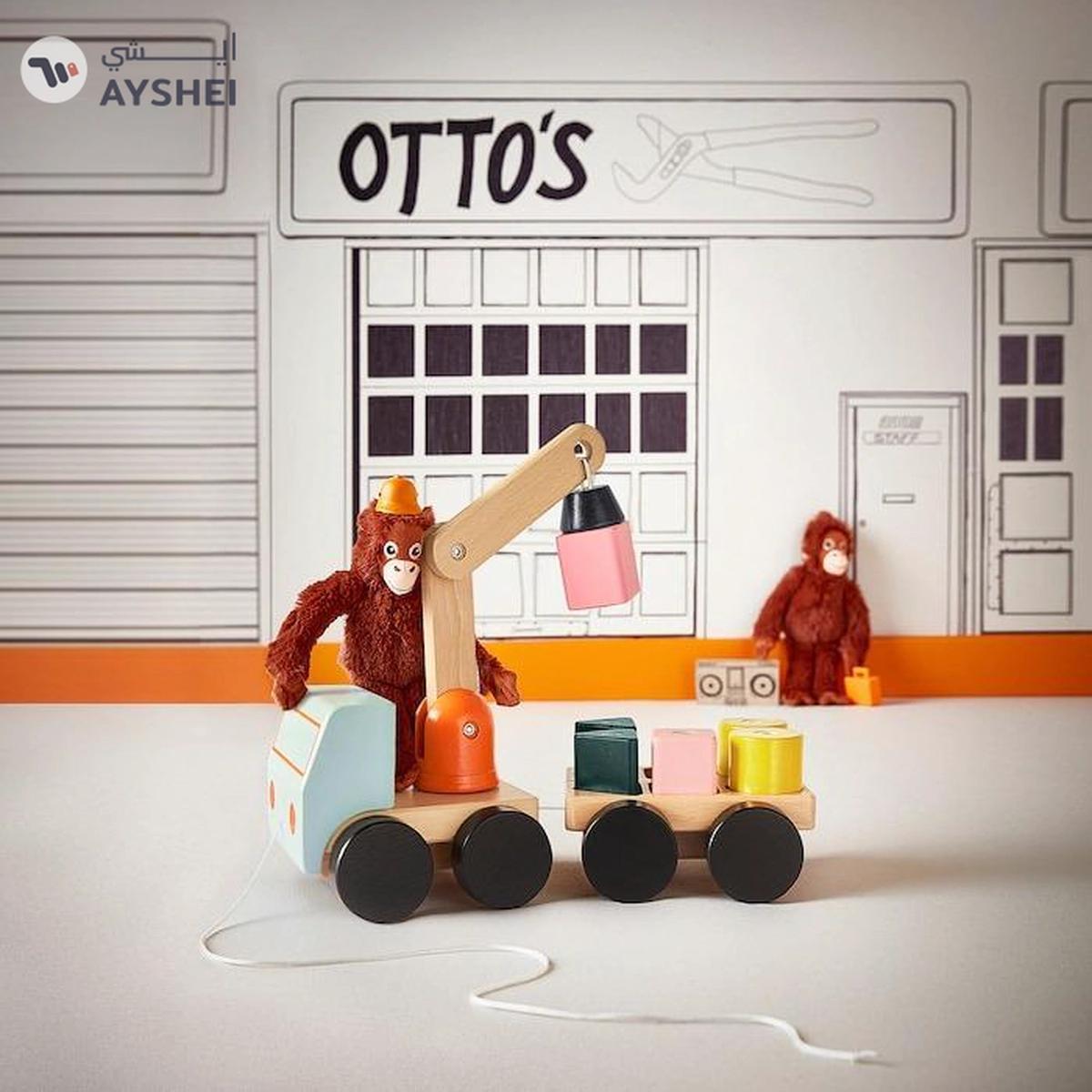 IKEA UPPSTÅ Crane with Blocks, Multicolour/Beech toy for kids-1-portrait