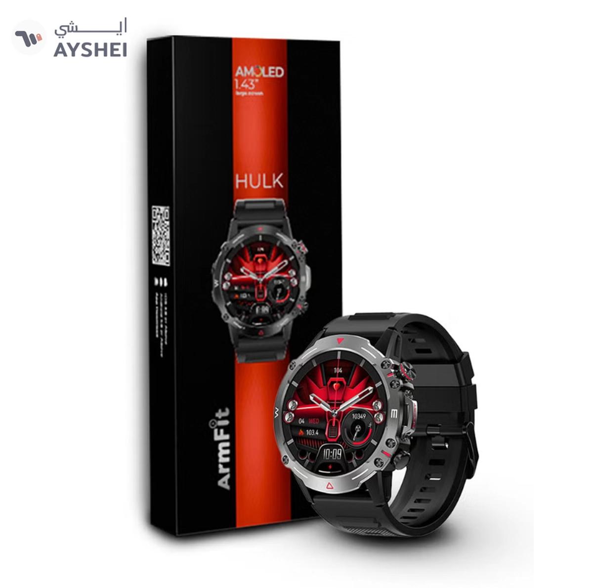 ARMFIT Hulk Smartwatch For Men, AMOLED Always On Display Bluetooth Calling Waterproof Fitness Watches Compatible With Android iOS Black-2-2