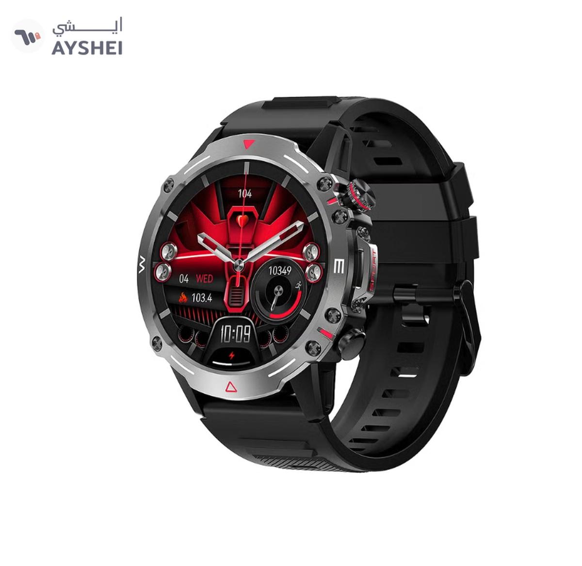 ARMFIT Hulk Smartwatch For Men, AMOLED Always On Display Bluetooth Calling Waterproof Fitness Watches Compatible With Android iOS Black-1-1