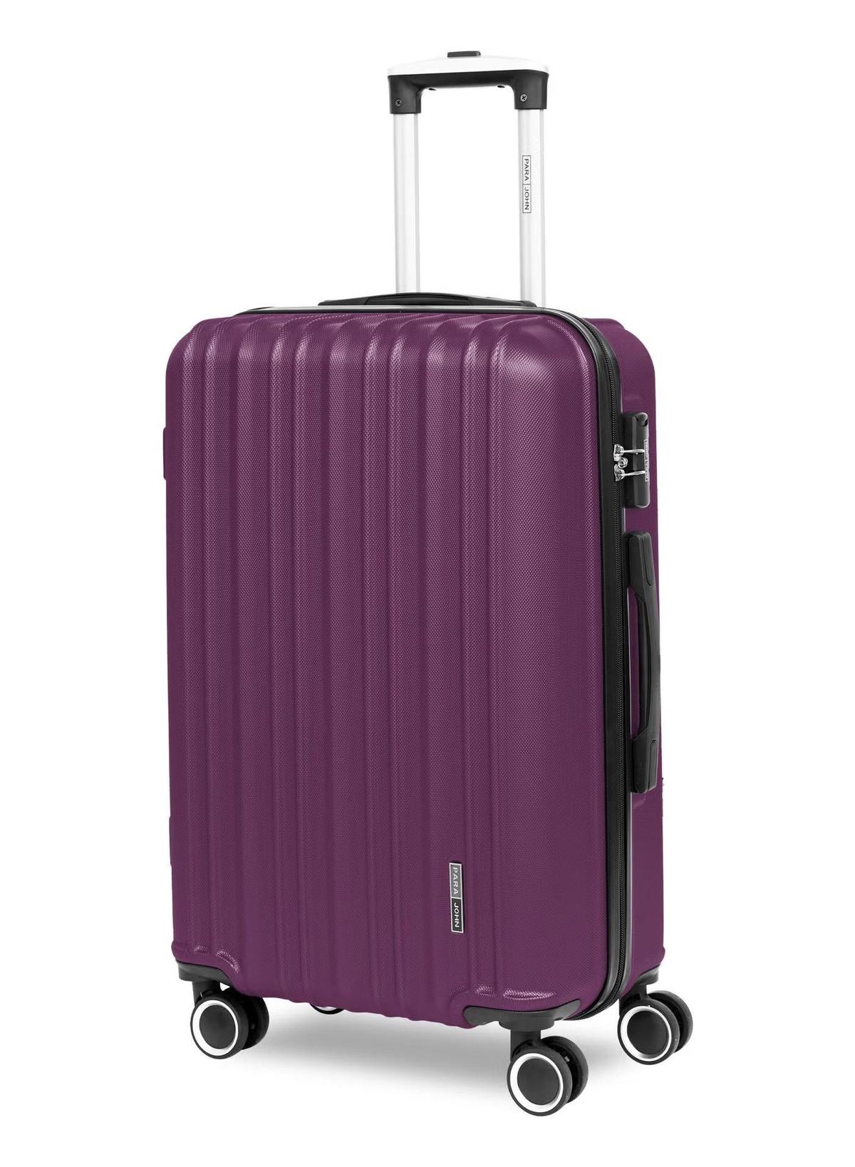 PARAJOHN ABS Material 3-Piece Hardsided Luggage Set Purple-1-1