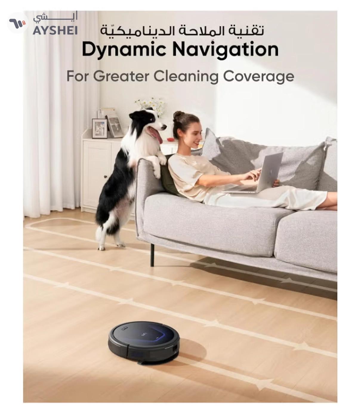 Eufy G50 Robot Vacuum With 4,000 Pa Powerful Suction, Dynamic Navigation And Pro Detangle Comb Roller Brush For Hair Cleaning, Mop Pad For Light Surface Cleaning, Perfect For Hard Floor, Pet Hair, Carpet 40 W T2212 Black-4-4