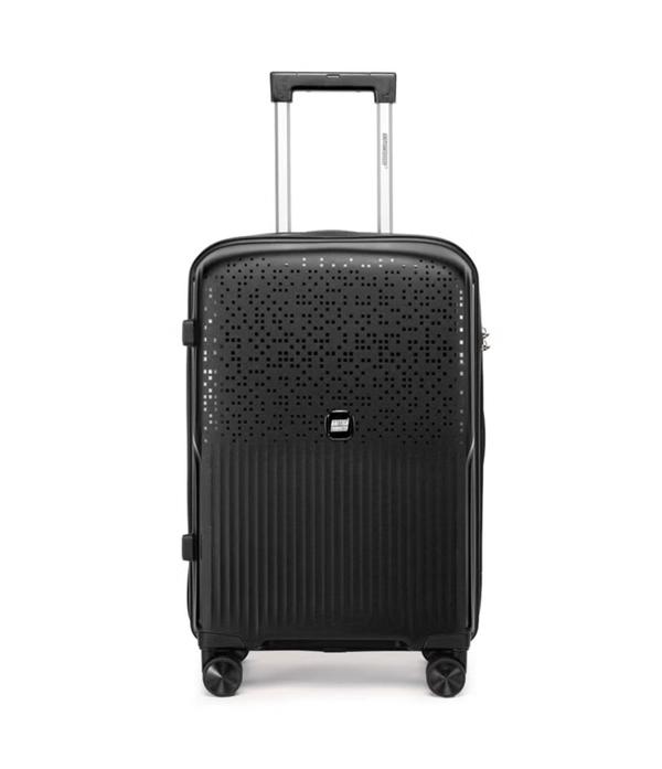 British Tourister 3 Piece Polypropylene Hard Side Spinner Luggage Trolley Set 20/24/28 Inch - Black