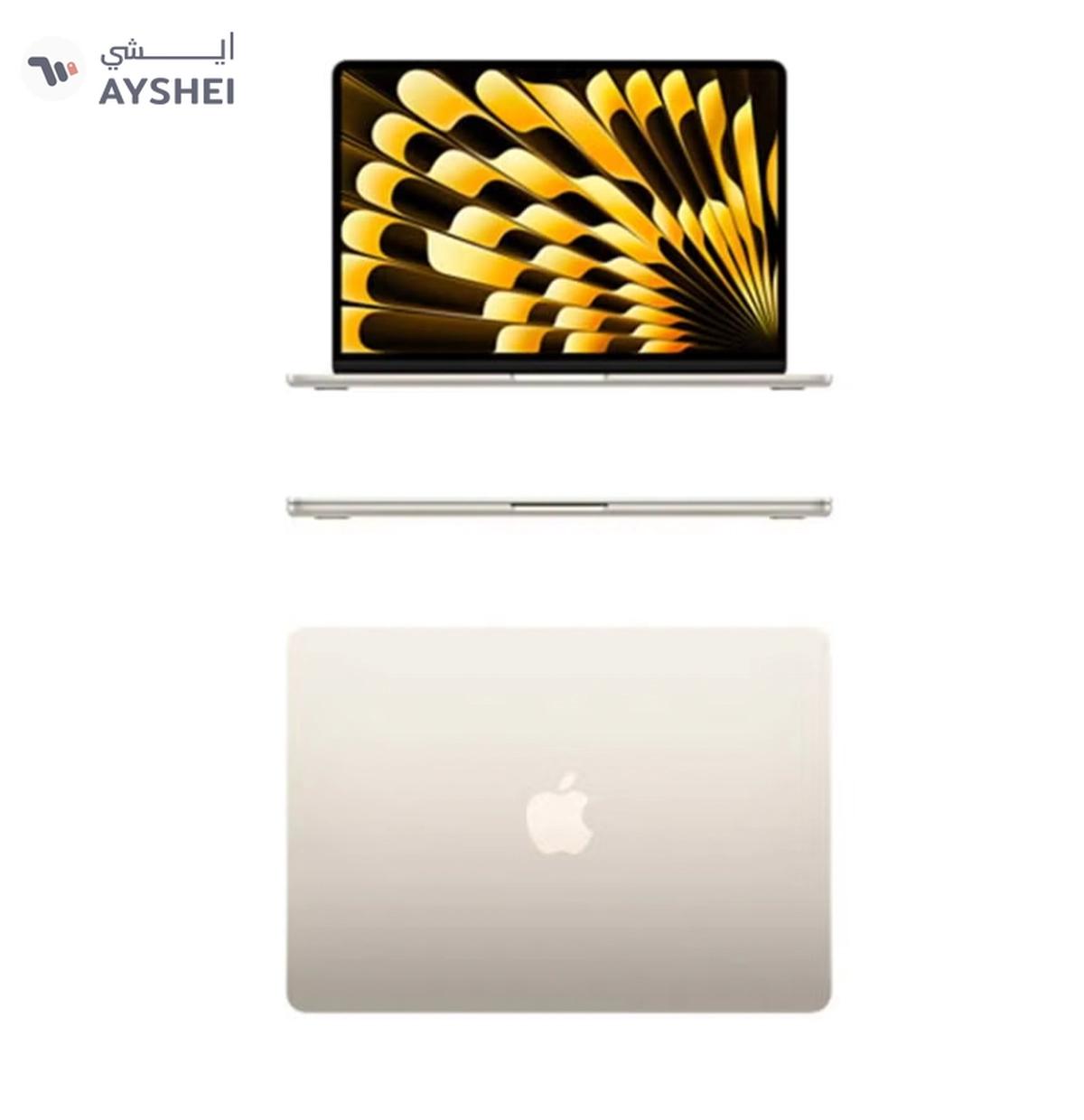 Apple New 2025 MacBook Air MW0Y3 13-Inch Display, Apple M4 Chip 10-Core CPU 8-Core GPU Processor/16GB RAM/256GB SSD/macOS(International Version) English Starlight-1-1