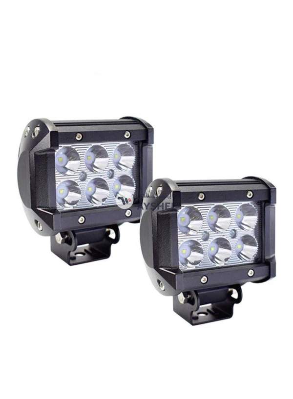 Sharpdo 2-Piece Led Light Bar 18W 4-Inch Flood Driving Fog