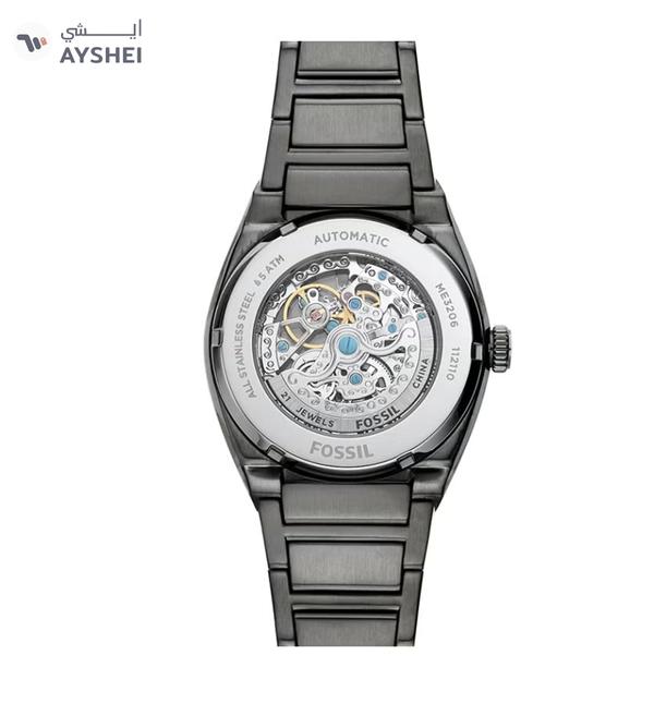 Fossil Men's Everett Round Shape Stainless Steel Automatic Wrist Watch ME3206 - 42 mm - Grey