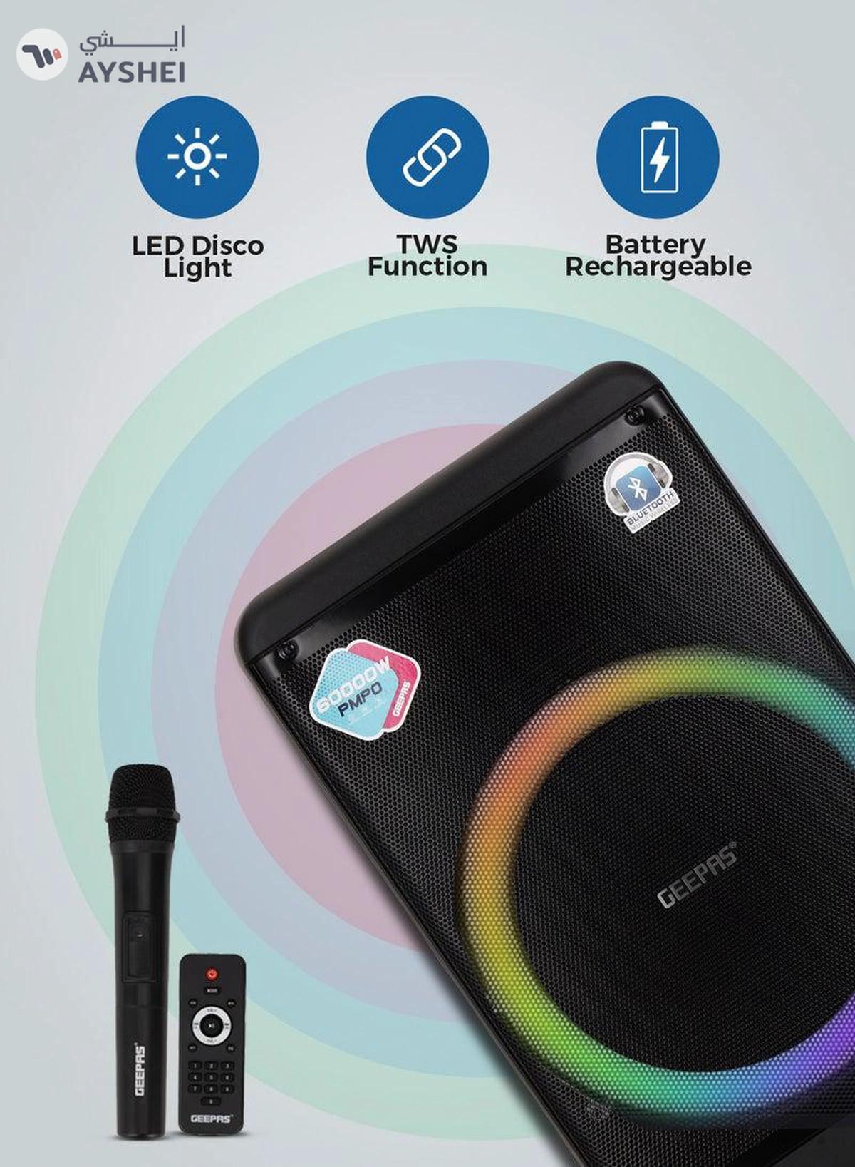 GEEPAS Rechargeable and Professional Trolley Speaker-1-portrait