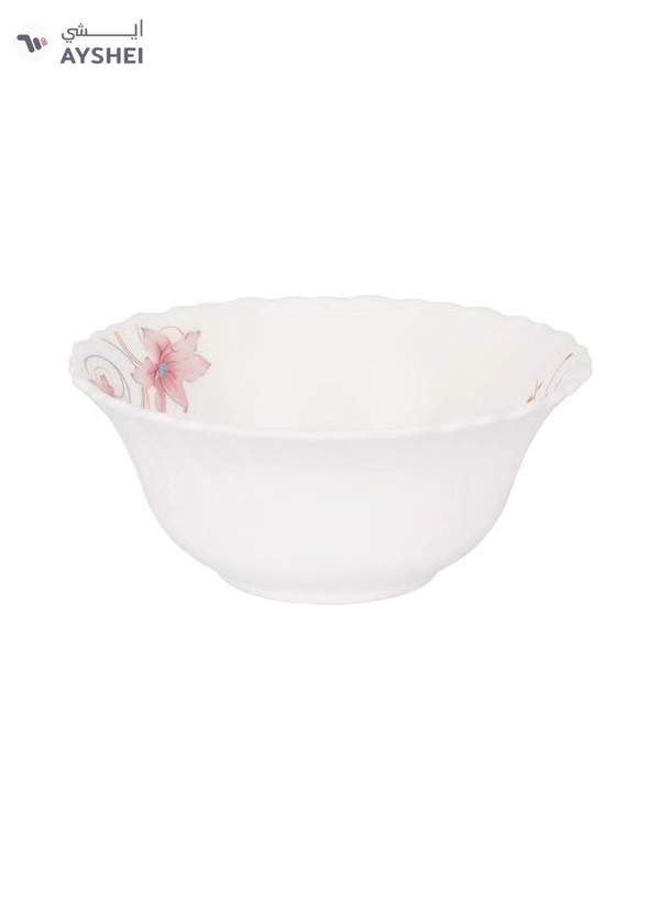 Delcasa DC3303 Botanical Bliss Opalware Dinner Set 12-Pieces, White/pink