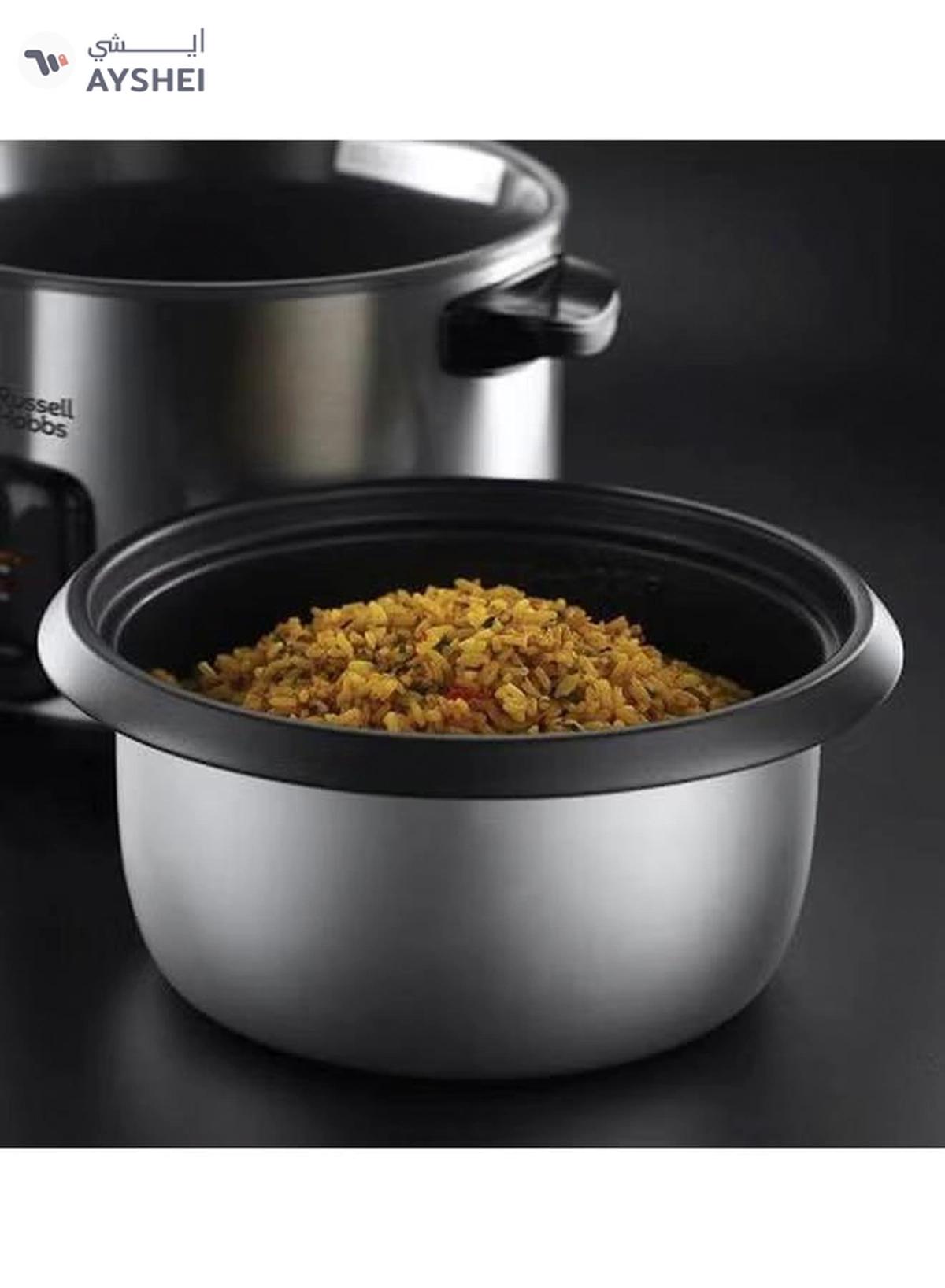 Russell Hobbs Rice Cooker And Steamer 1.8 L 700.0 W 19750-56 Silver/Black-0-portrait