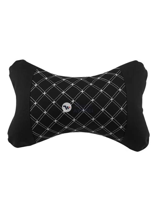 Generic 2-Piece Leather Car Neck Pillow