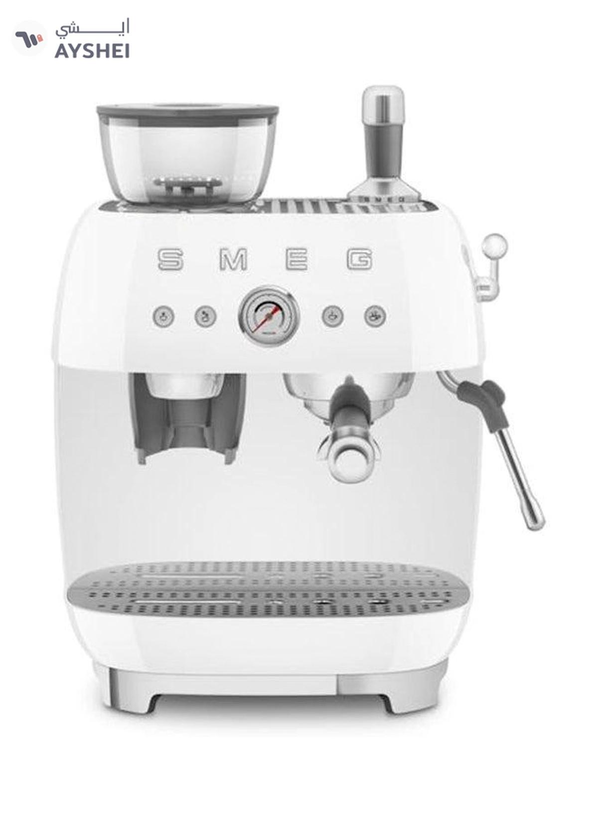 smeg ‘50’s Style’ Coffee Machine with Built in Grinder 0.25 kg 1650 W EGF03WHAU White-0-0