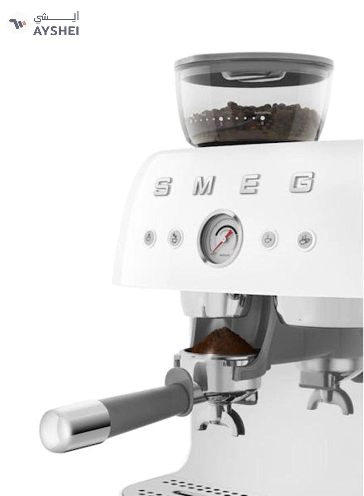 smeg ‘50’s Style’ Coffee Machine with Built in Grinder 0.25 kg 1650 W EGF03WHAU White-4-4