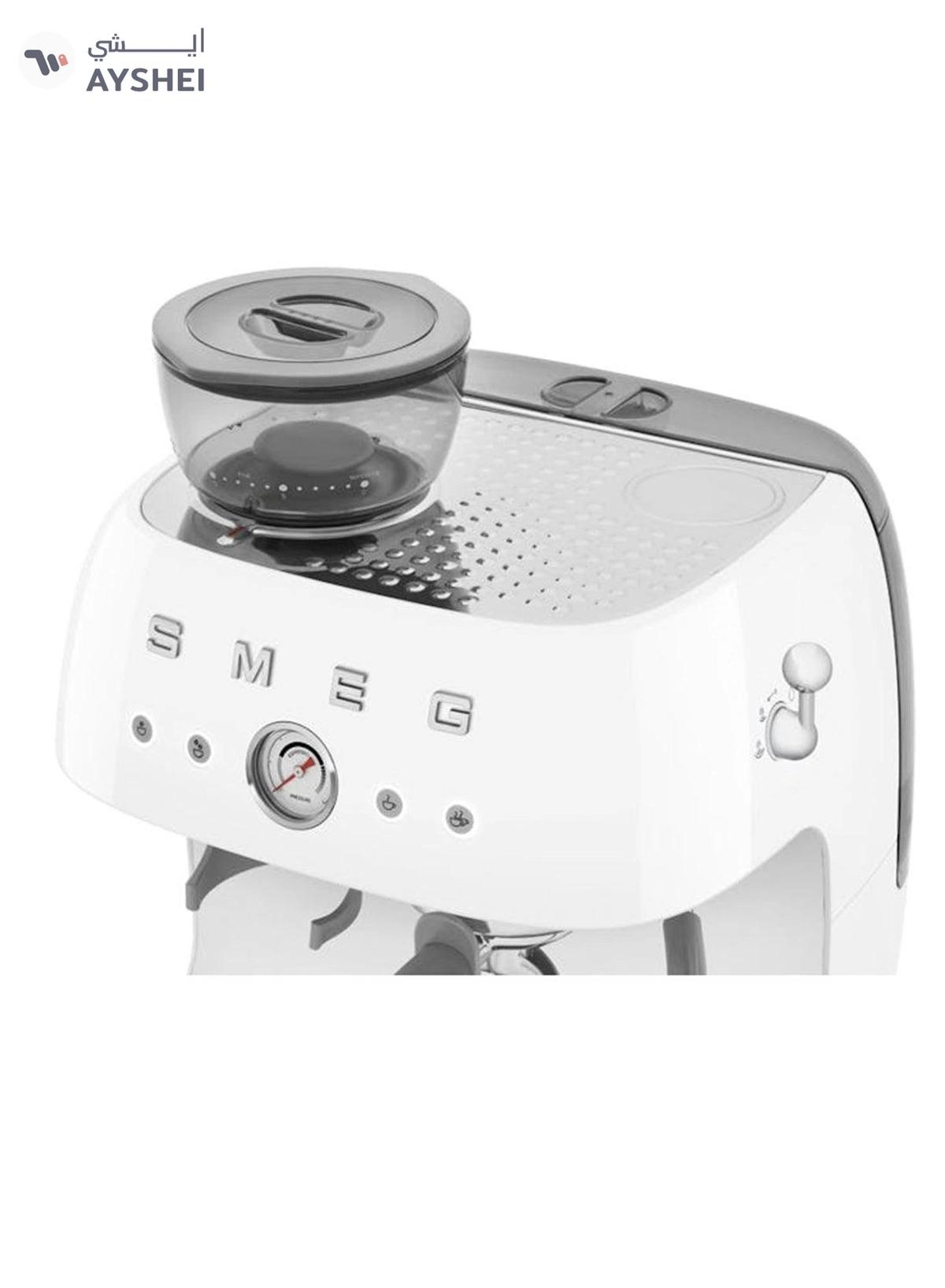 smeg ‘50’s Style’ Coffee Machine with Built in Grinder 0.25 kg 1650 W EGF03WHAU White-6-6