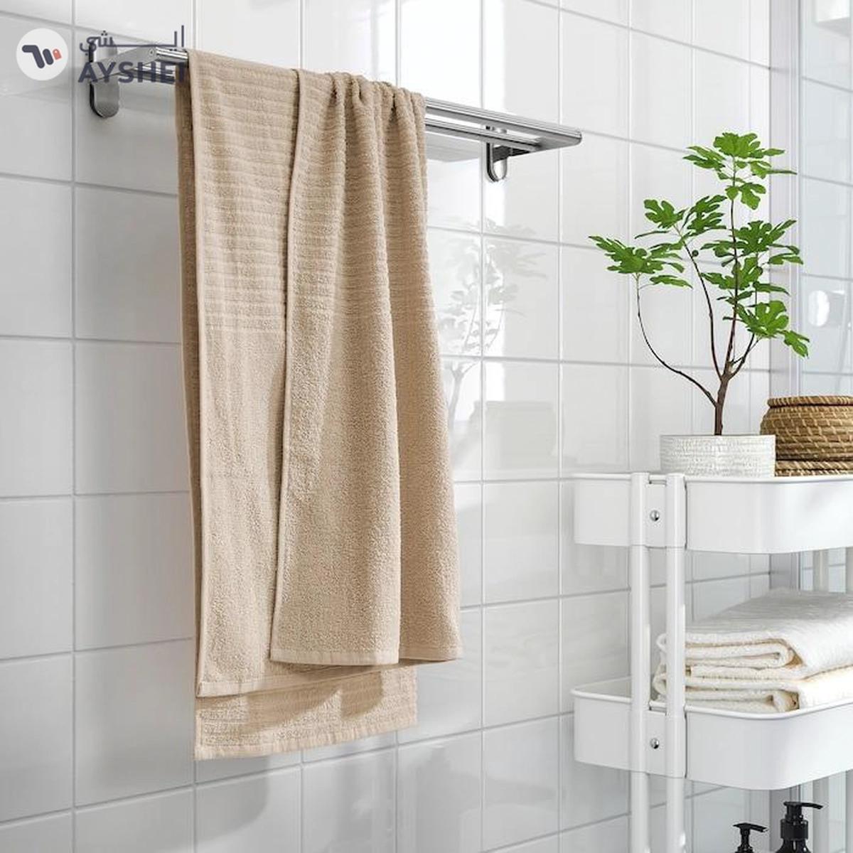 VÅGSJÖN Bath sheet, light beige, 100x150 cm-0-portrait