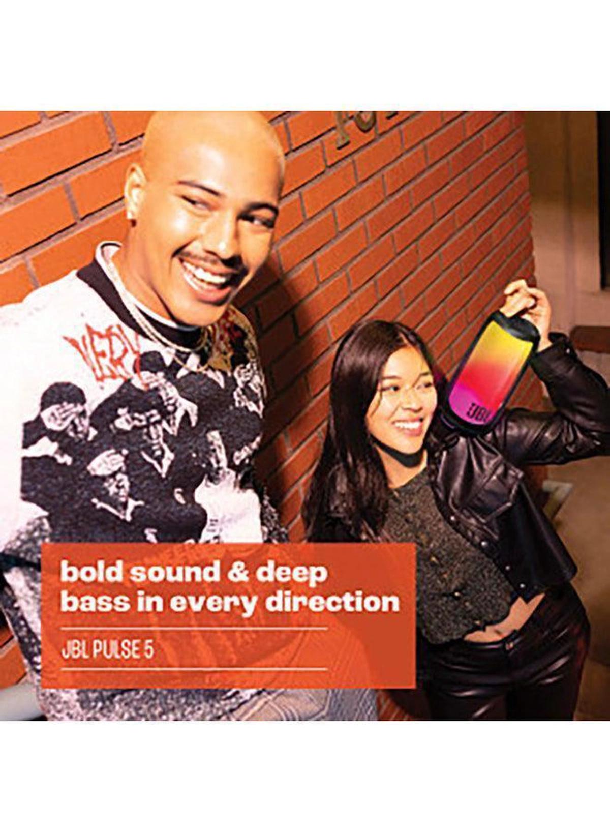 JBL Pulse 5 Portable Bluetooth Speaker With Eye Catching 360-Degree Lightshow Black-4-4