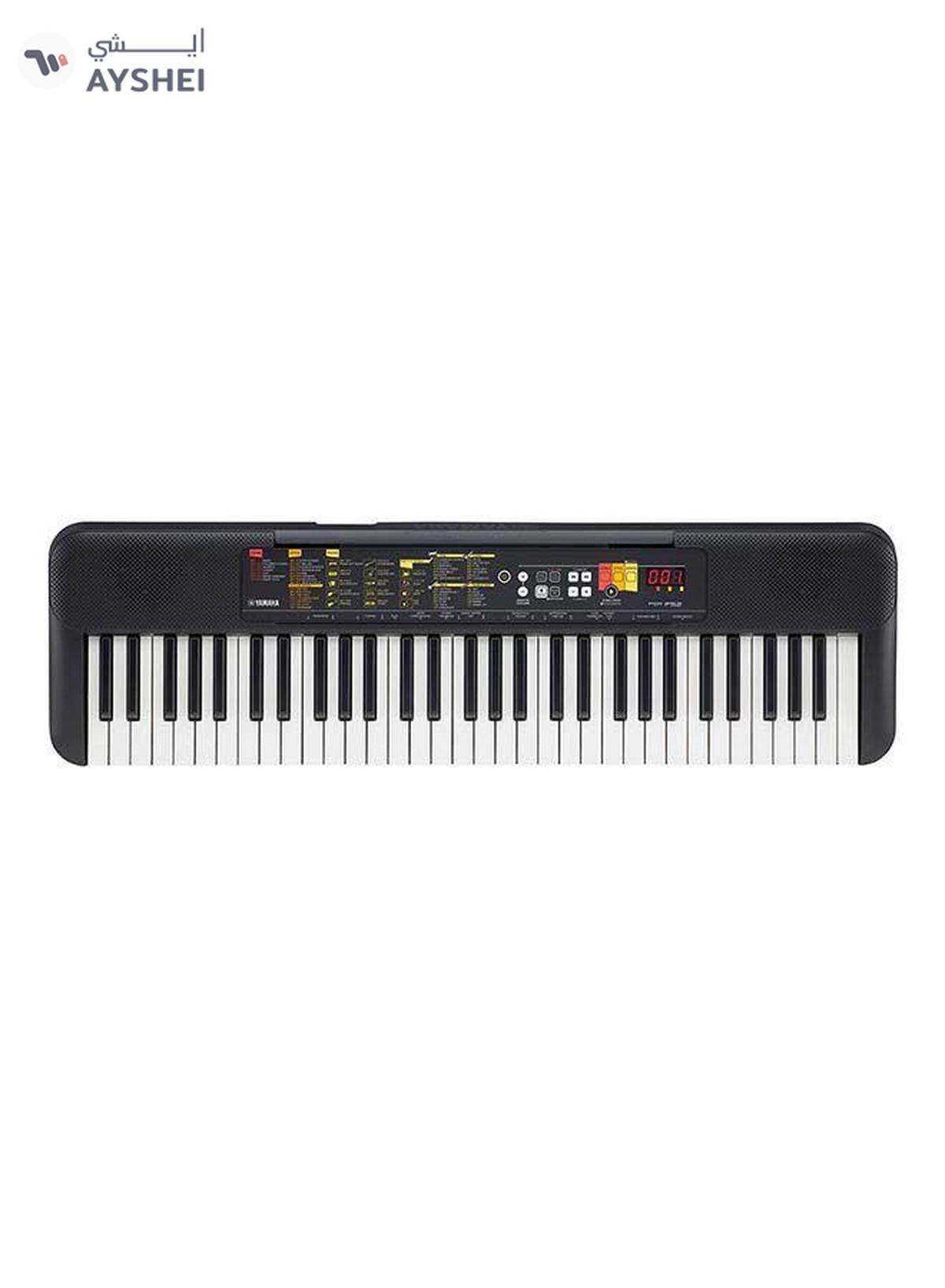 YAMAHA PSR-F52 Portable keyboard Black With PA-130 Power Adaptor-0-0