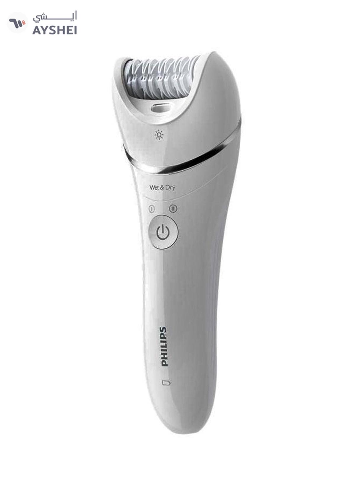 Philips Epilator Series 8000 Wet And Dry epilator BRE710/01, 2 Years Warranty White/Pink-1-portrait