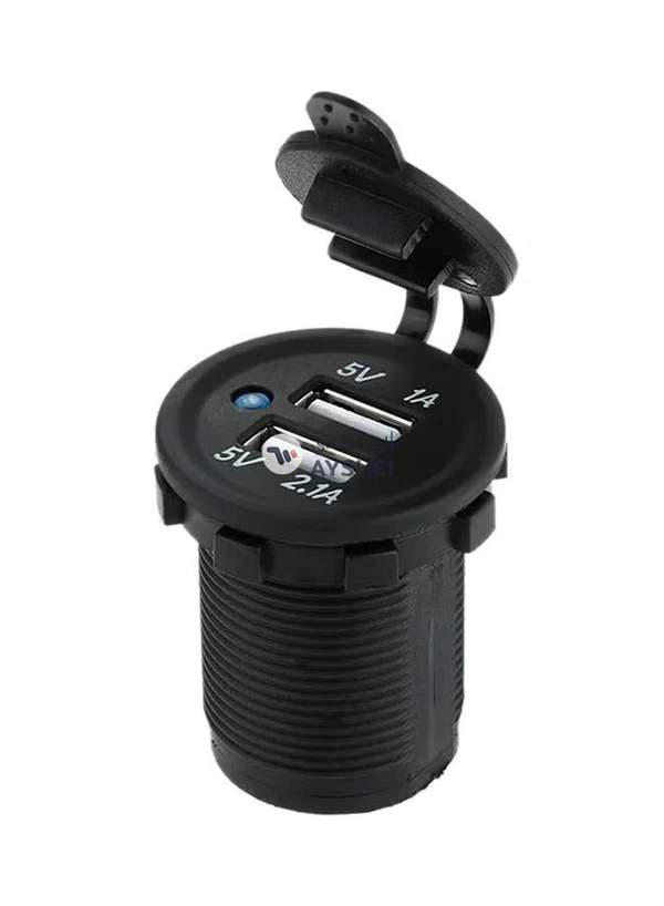 Generic Motorcycle Dual USB Socket Mobile Phone Charger