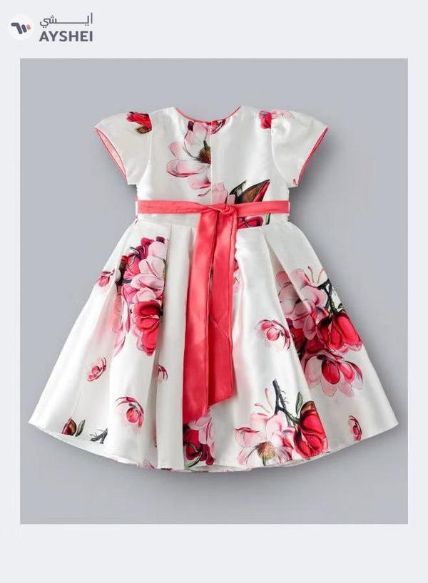 babyqlo Short Sleeve Floral Party Dress Multicolour