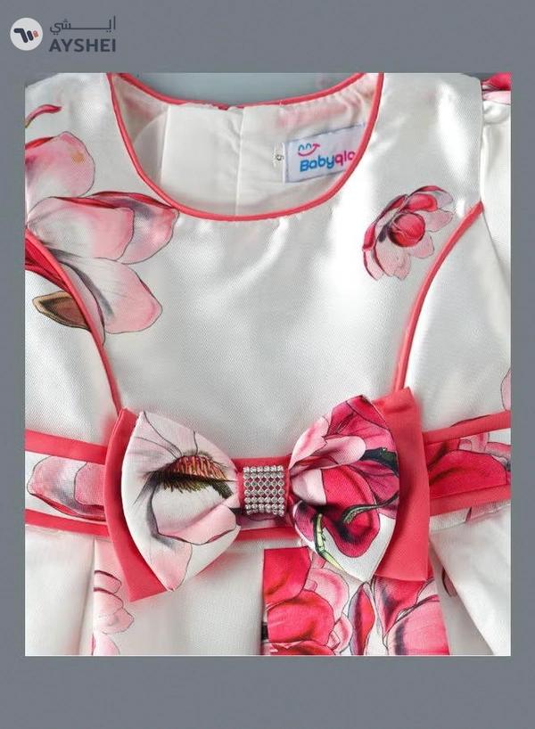 babyqlo Short Sleeve Floral Party Dress Multicolour