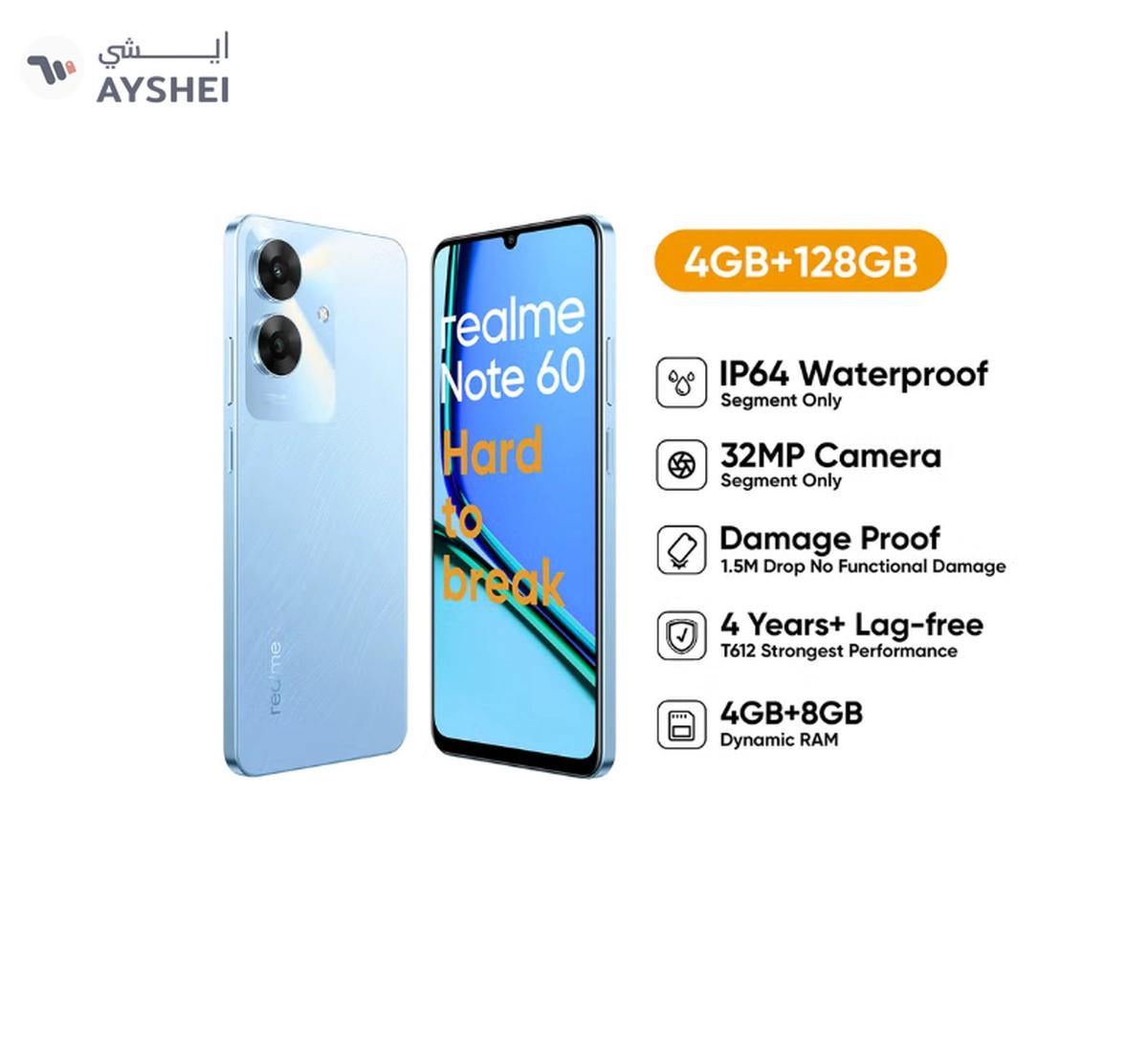 Realme Note 60 Dual SIM Voyage Blue 4GB RAM 128GB 4G - Middle East Version-0-landscape