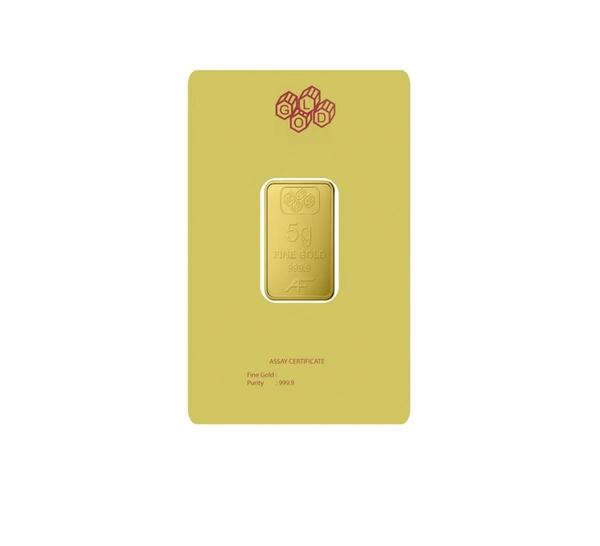 24K Gold Bar 5 gram Gold Bar Al Fardan UAE (999.9% Pure Gold) - Variable Design