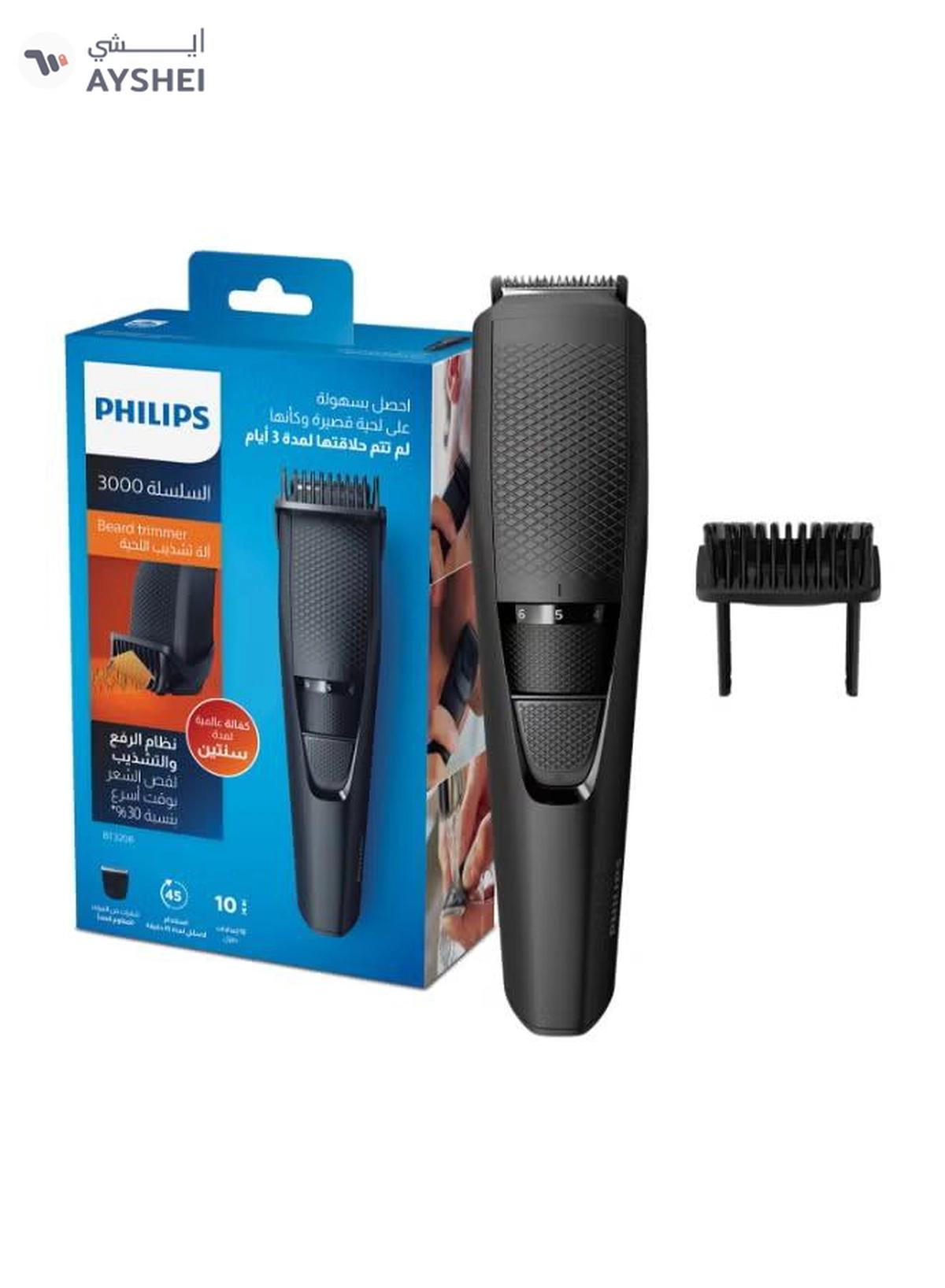 Philips Beard Trimmer Series 3000 BT3208/13, Black-0-0