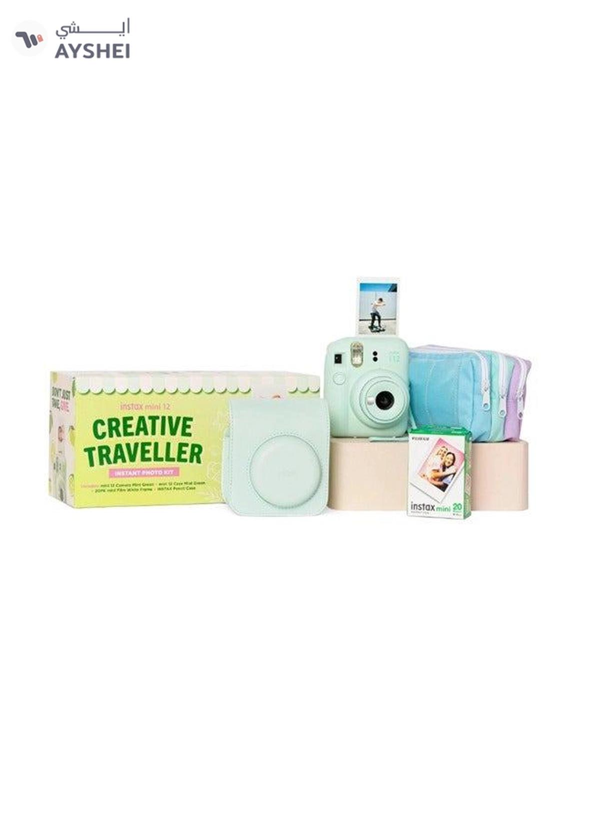 FUJIFILM Instax Mini12 Creative Traveller Instant Photo Kit (Mint Green)-0-0
