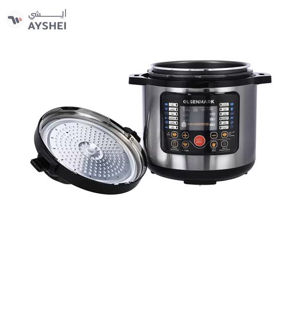 Olsenmark Electric Digital Pressure Cooker steamer OMMC2436, 6L capacity with 1000W Power, Multi-Function Cooking, Digital Timer Control, Non-Stick Inner Pot, Stainless Steel Body, One Touch Cooking, 24-Hours keep Warm 6 L 1000 W OMMC2436 Multicolour