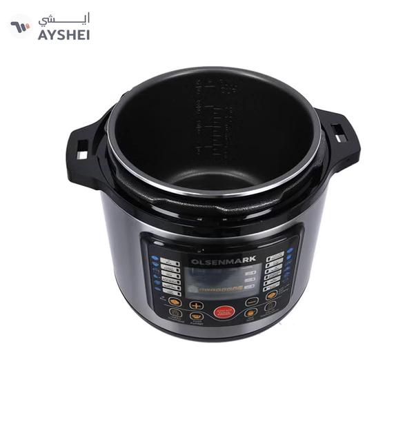 Olsenmark Electric Digital Pressure Cooker steamer OMMC2436, 6L capacity with 1000W Power, Multi-Function Cooking, Digital Timer Control, Non-Stick Inner Pot, Stainless Steel Body, One Touch Cooking, 24-Hours keep Warm 6 L 1000 W OMMC2436 Multicolour