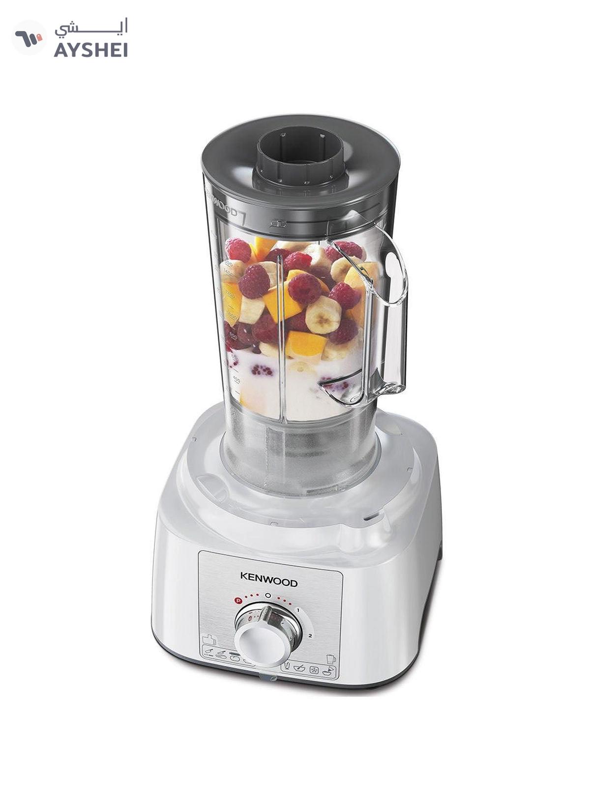 KENWOOD Food Processor, Bowl, 1.5L Blender, 11 Attachments, 3 Stainless Steel Disks, Blender, Grinder, Juicer Extractor, Whisk, Dough Maker, Citrus Juicer 3 L 1000 W FDP65.750WH white-7-7