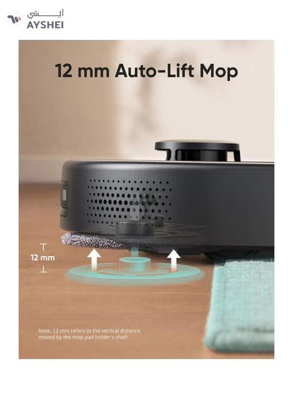 Eufy X9 Pro Robot Vacuum Cleaner With MopMaster™ Adaptive Pressure Cleaning, 2 Rotating Mops, Carpet Detection With 12 mm Auto-Lifting Mops, Auto-Clean Station, 5500Pa Suction, AI Obstacle Avoidance 60 W T2320V11 Stalit