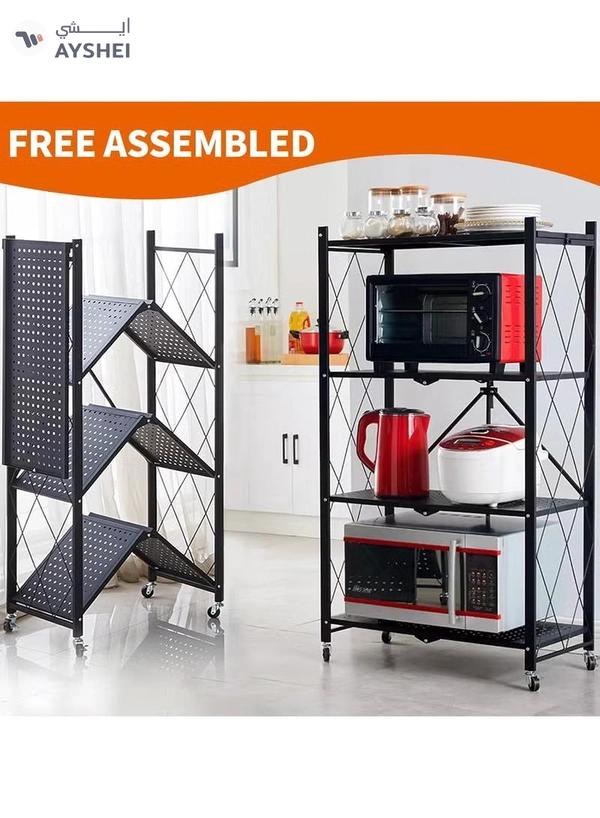 Eworld 5 Tier folding Home Entryway Furniture Shelf Multipurpose Shoe and Clothes Rack