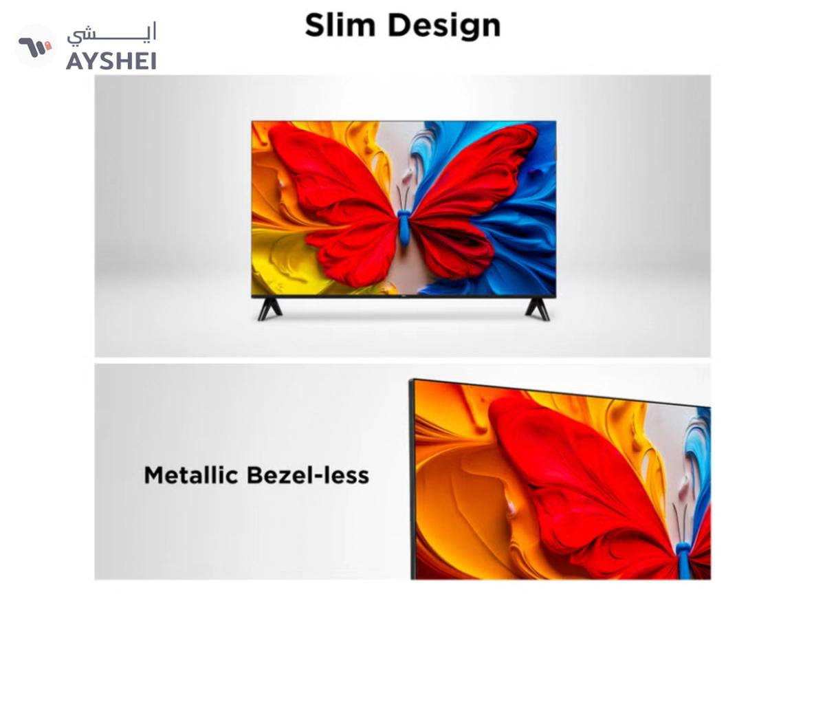 TCL 43 Inch Smart TV QLED HDR 10 Google TV, Dolby Audio, Game Mode, Multiple Eye Care with Slim Design, 60Hz, (2025 Model), 43S5K Black-3-3