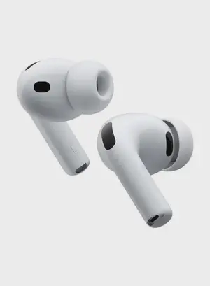 Apple AirPods Pro 3 Wireless Earbuds, Bluetooth Headphones, Active Noise Cancellation, Hearing Test, Hearing Aid,Hearing Protection features, Heart rate sensing during workouts, Live Translation, High-Fidelity Sound, H2 Chip, USB-C Charging - White
