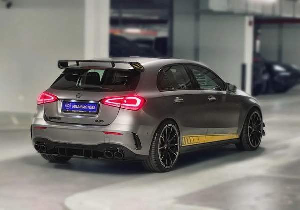 Mercedes A45 S+ 2020, GCC specification, Low Mileage, Special original color, Warranty and Service.