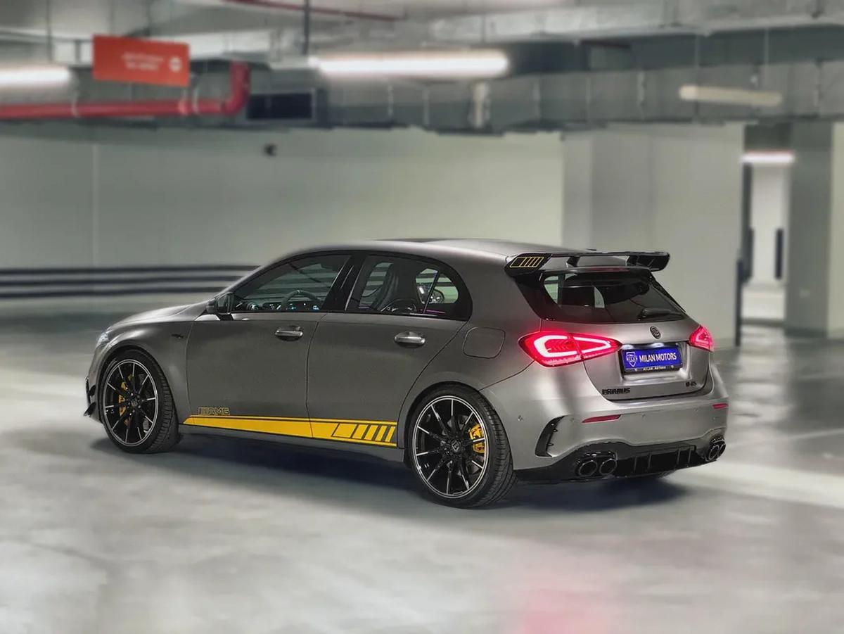 Mercedes A45 S+ 2020, GCC specification, Low Mileage, Special original color, Warranty and Service.-6-6